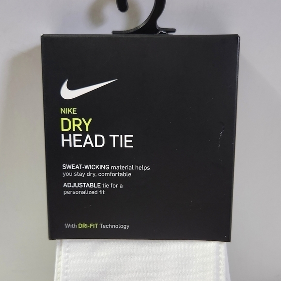 Nwt Nike Dry Dri-Fit White Head Tie Unisex - Picture 5 of 10